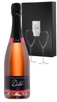 Champagne Delot, Rose Brut (Gift Box+2 glasses)